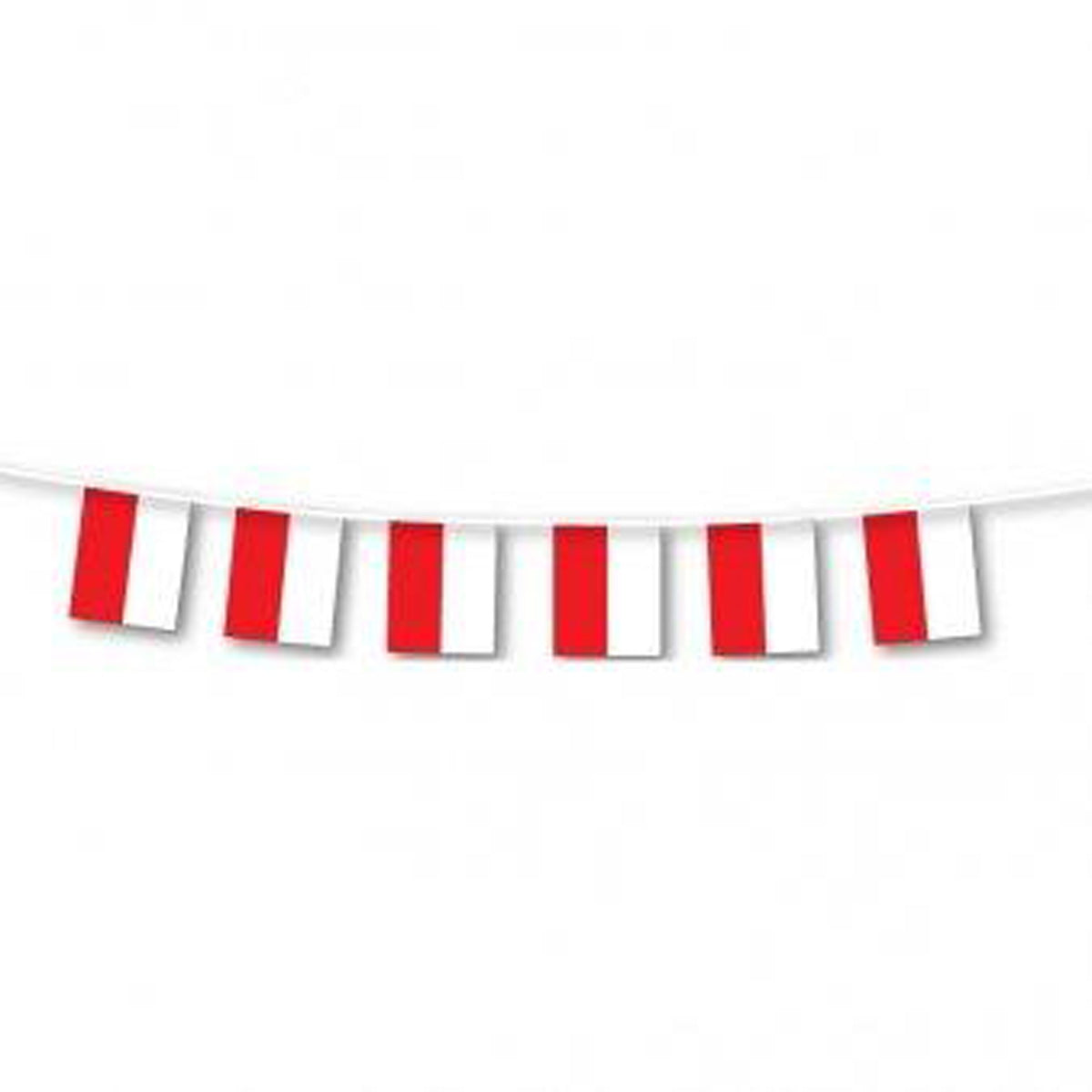 Tirol - PVC-Wimpelkette | 300 cm, Rot/Weiß