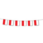 Fahnenkette | 700 cm, Rot/Weiß