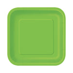 Pappteller Uni Quadratisch 18cm/16St. Kiwi/Lime Gr