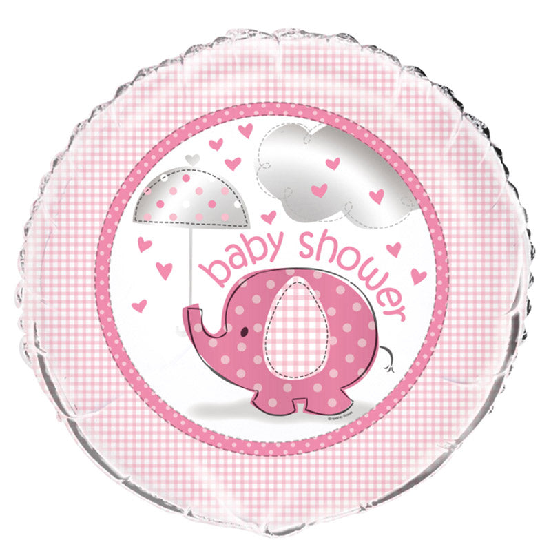 ABC18 Folienballon "Elephant" | Ø 45 cm Pink
