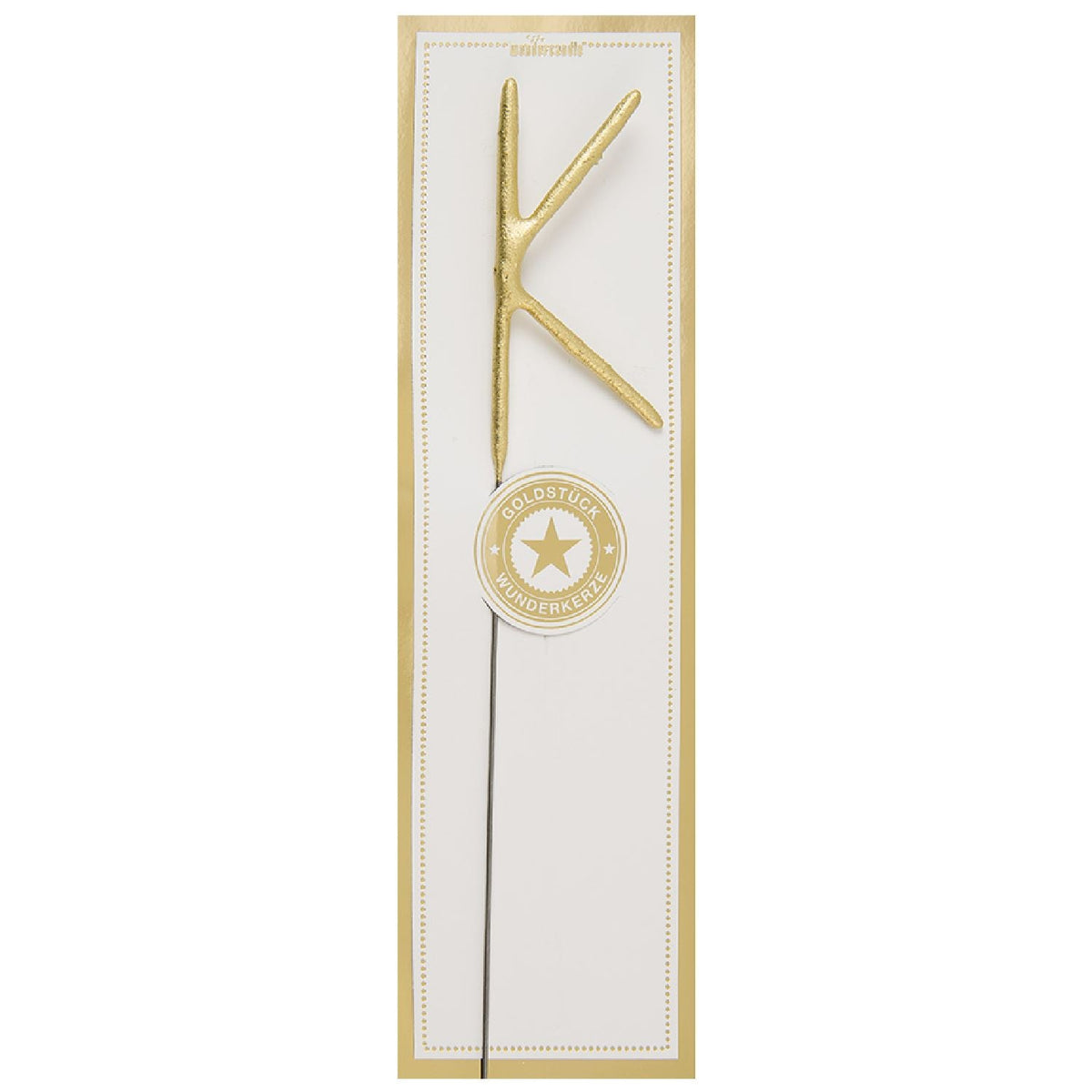 Wunderkerze Buchstabe Gold Chromo K