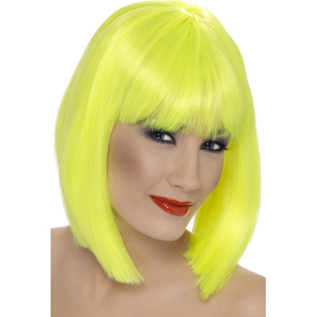 Perücke Damen "Lady Glam im Pagenkopf-Stil" | Neon Gelb