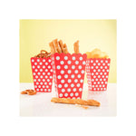 Snackbox Dots 8Stk./9x14cm Rot