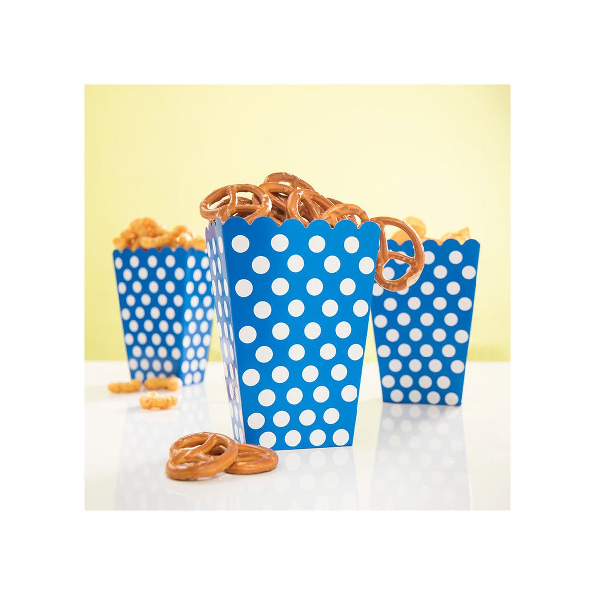 Snackbox Dots 8Stk./9x14cm Blau