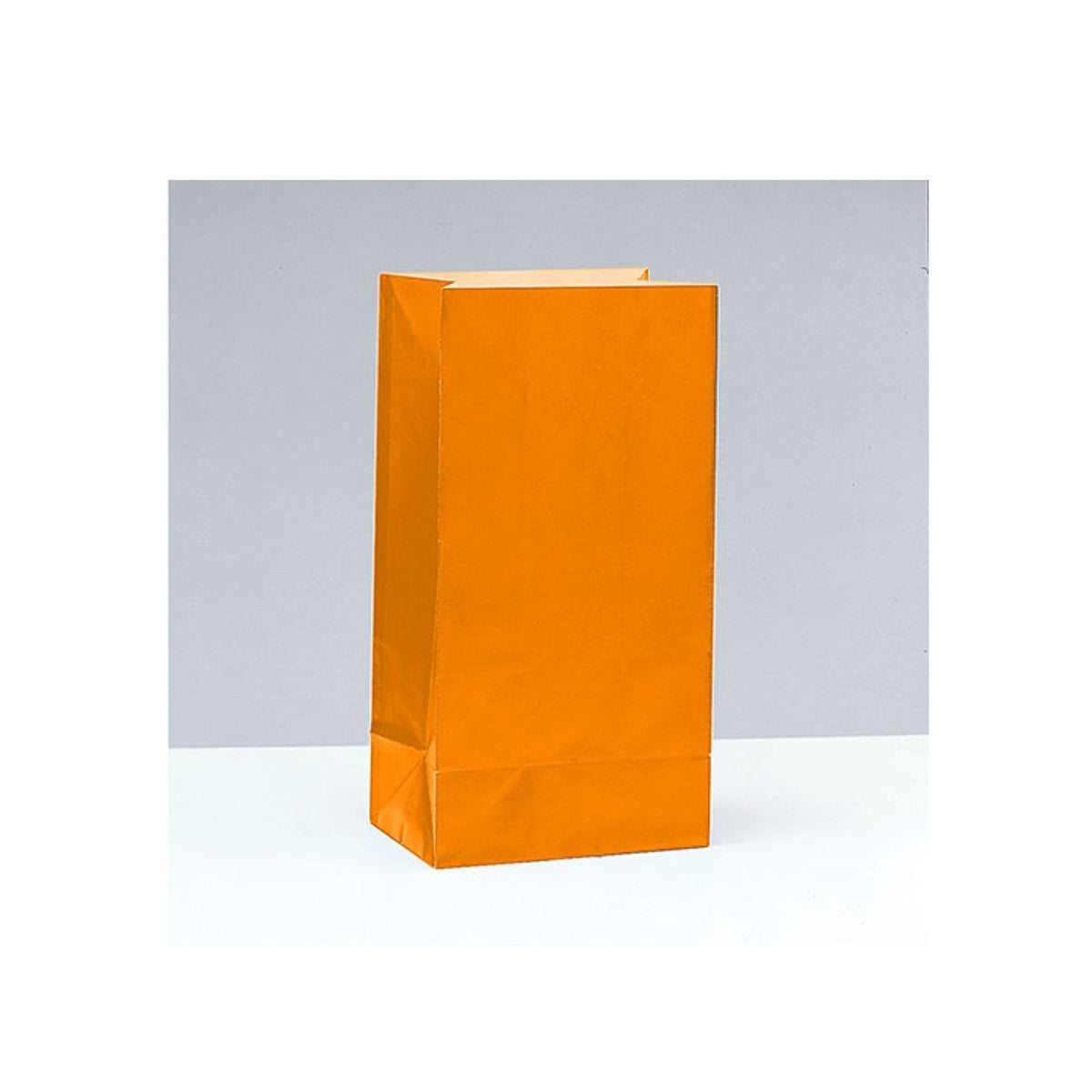 Tüte Papier Uni 25x12x9cm, 12Stk. Orange