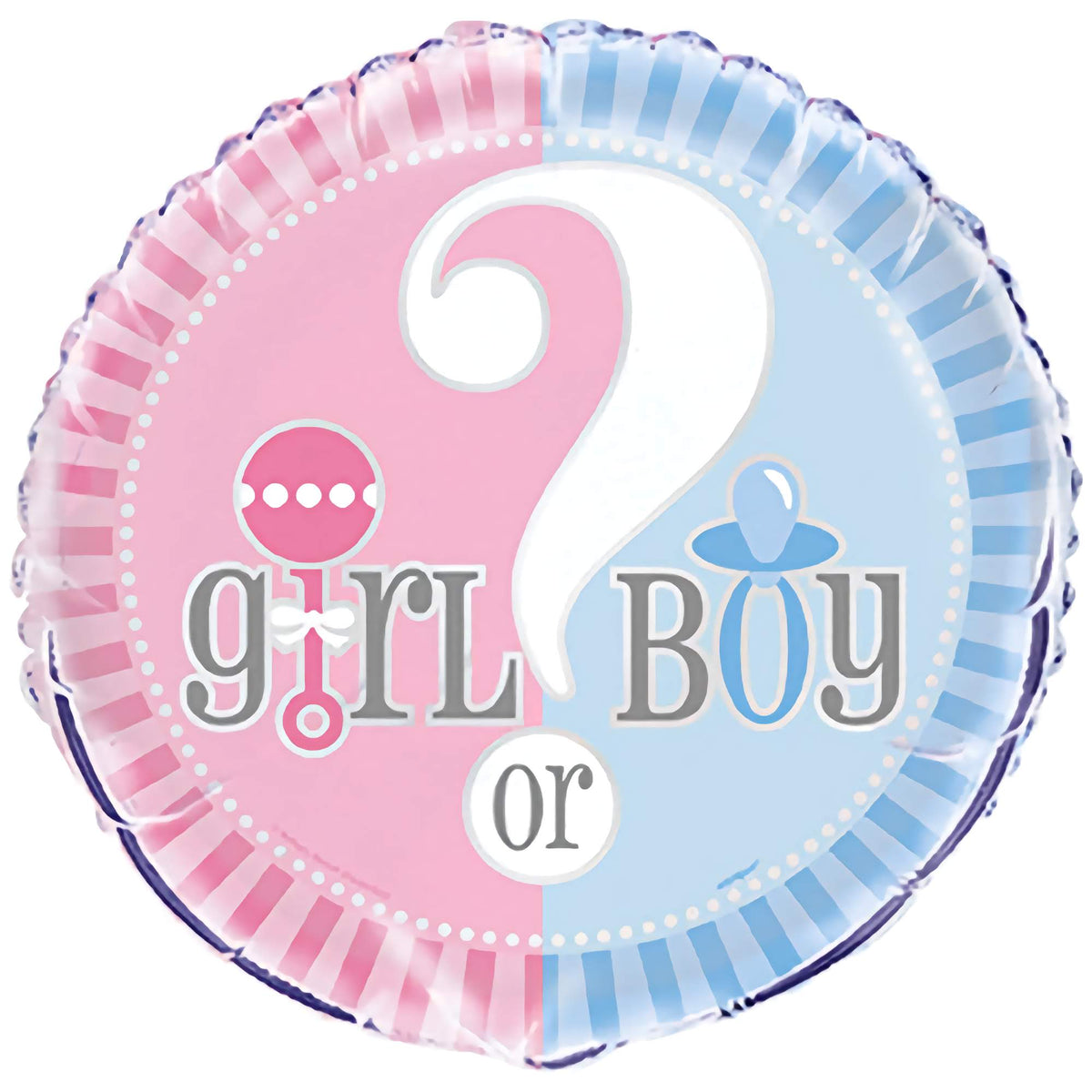 18"/Ø45cm Folienballon "Gender Reveal"