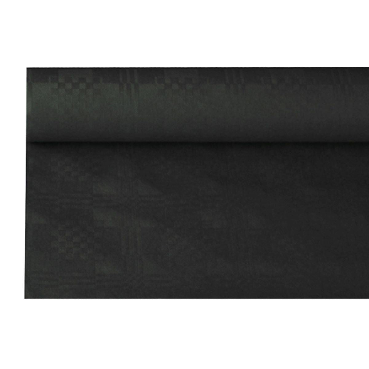 Tischdecke Papier Damastprägung 8x1,2m | Schwarz