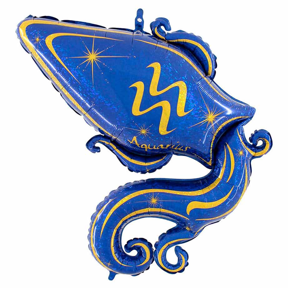Shape Folienballon "Sternzeichen Wassermann" Blau