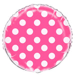 18"/Ø45cm Folienballon "Dots" | Magenta