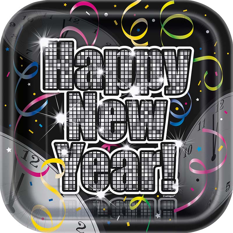 Pappteller Countdown to New Years 23cmØ/8St.