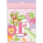 Geschenkbeutel PVC 18x22cm/8St. 1.st HB Girl Safari