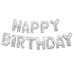 Ballongirlande "HAPPY BIRTHDAY" 340x35cm | Silber