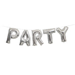 14"/Ø36cm Ballongirlande "PARTY" 35cm | Silber