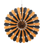 Dekofächer Schwarz/Orange 40cm/1Stk.