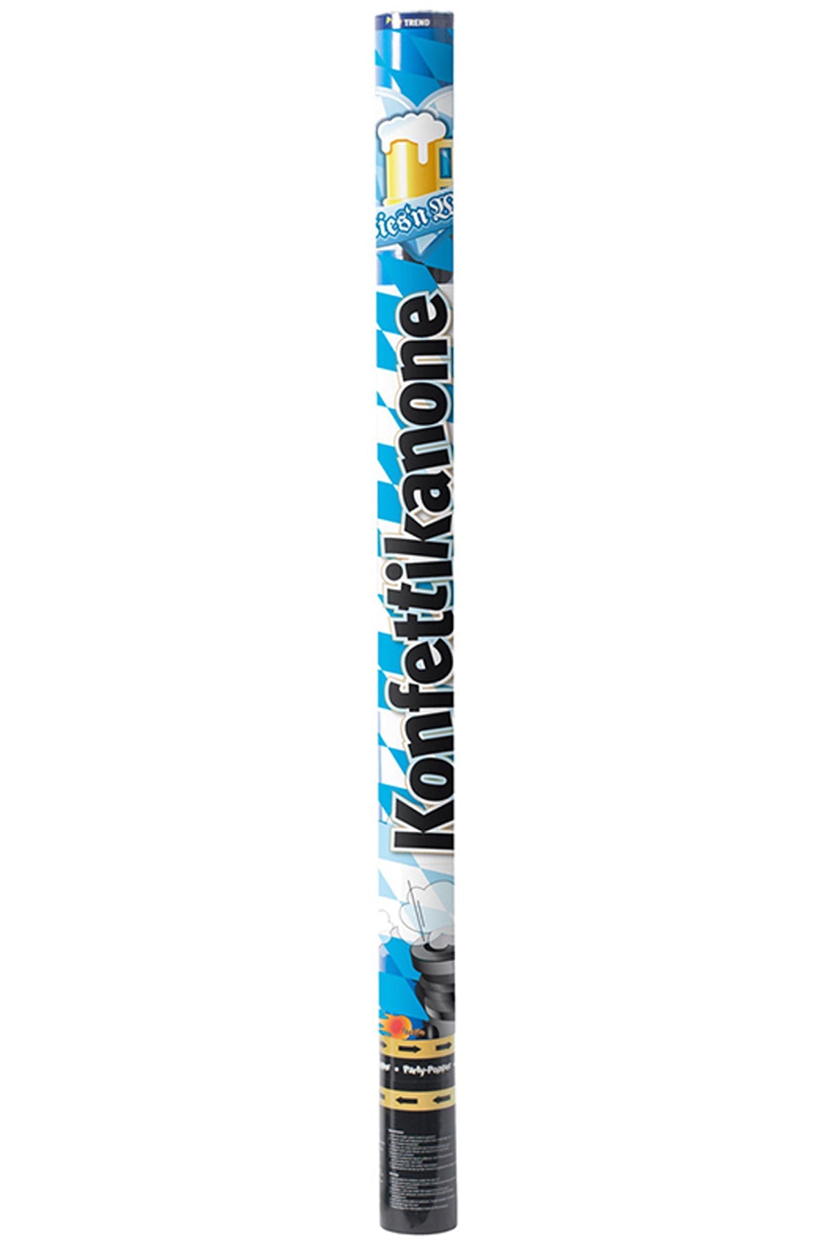 Konfettishooter Papier Bayern Weiss-Blau 80cm