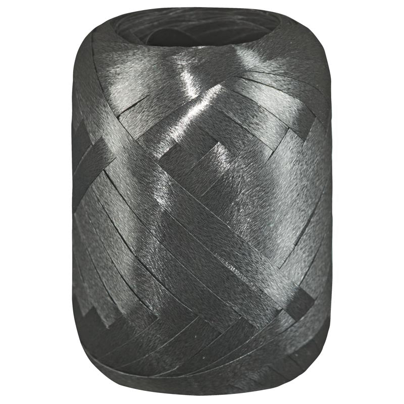 Kräuselband matt 5mm/20m Schwarz Carbon