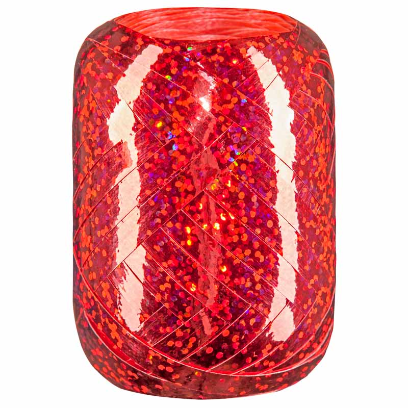 Kräuselband holografic 5mm/20m Rot