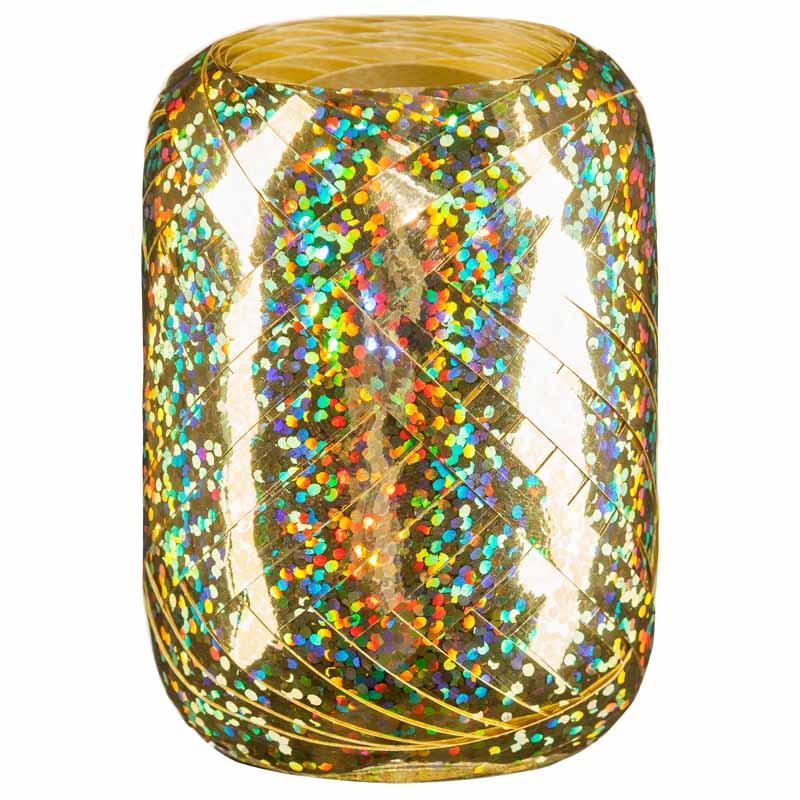 Kräuselband holografic 5mm/20m Gold