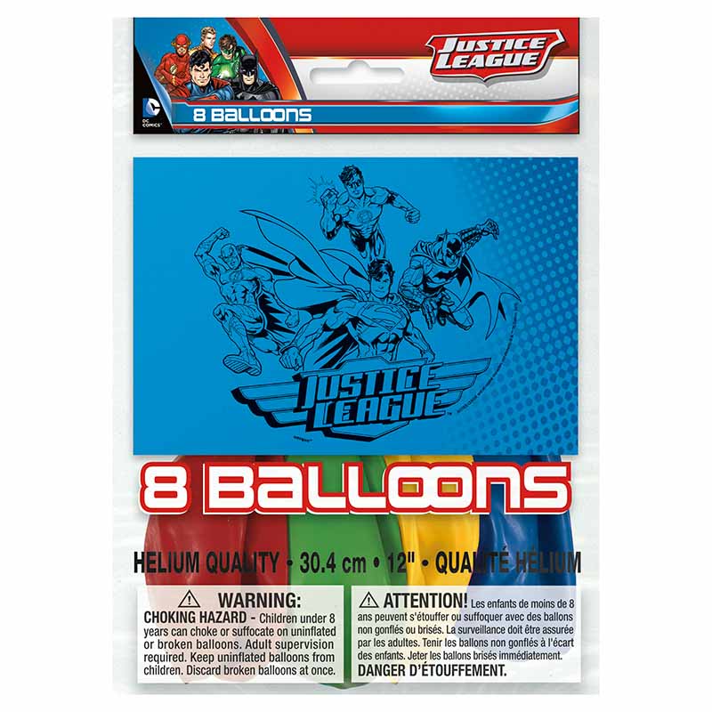 Luftballon Ø30cm Justice League ca. 30cmØ/8Stk.