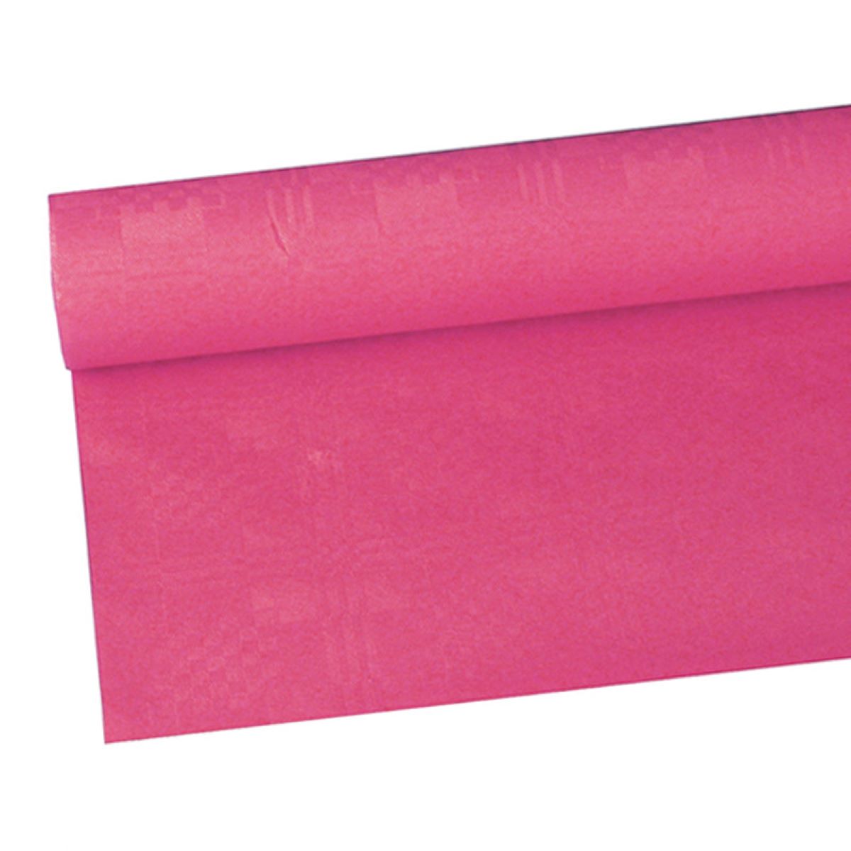 Tischdecke Papier Damastprägung 6x1,2m | Fuchsia