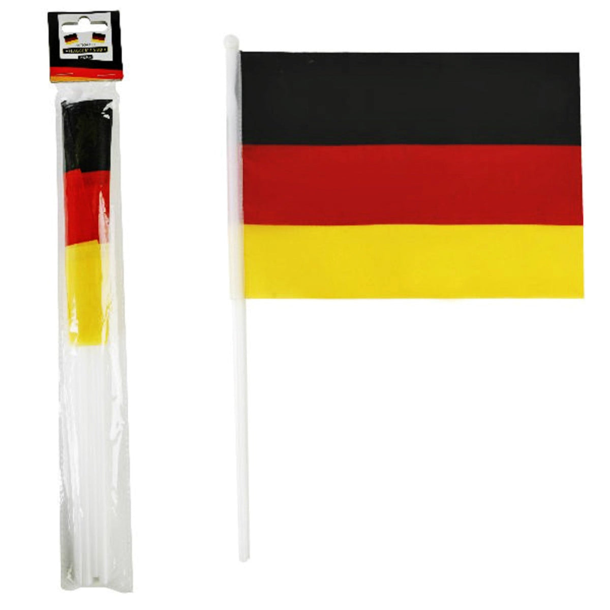 Stockflagge Deutschland 14x21cm 4er-Pack