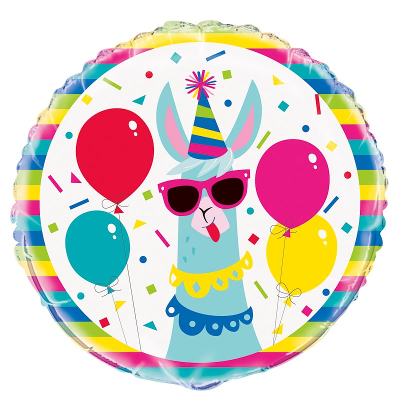 ABC18 Folienballon "Lama" Geburtstag | Ø 45 cm