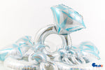Shape Folienballon "Diamantring Silber" | 94 cm