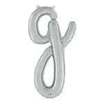 14"/Ø36cm Folienballon Buchstabe Skript Silber | G