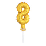 Tortendeko Ballonzahl, ca.13cm #8 Gold