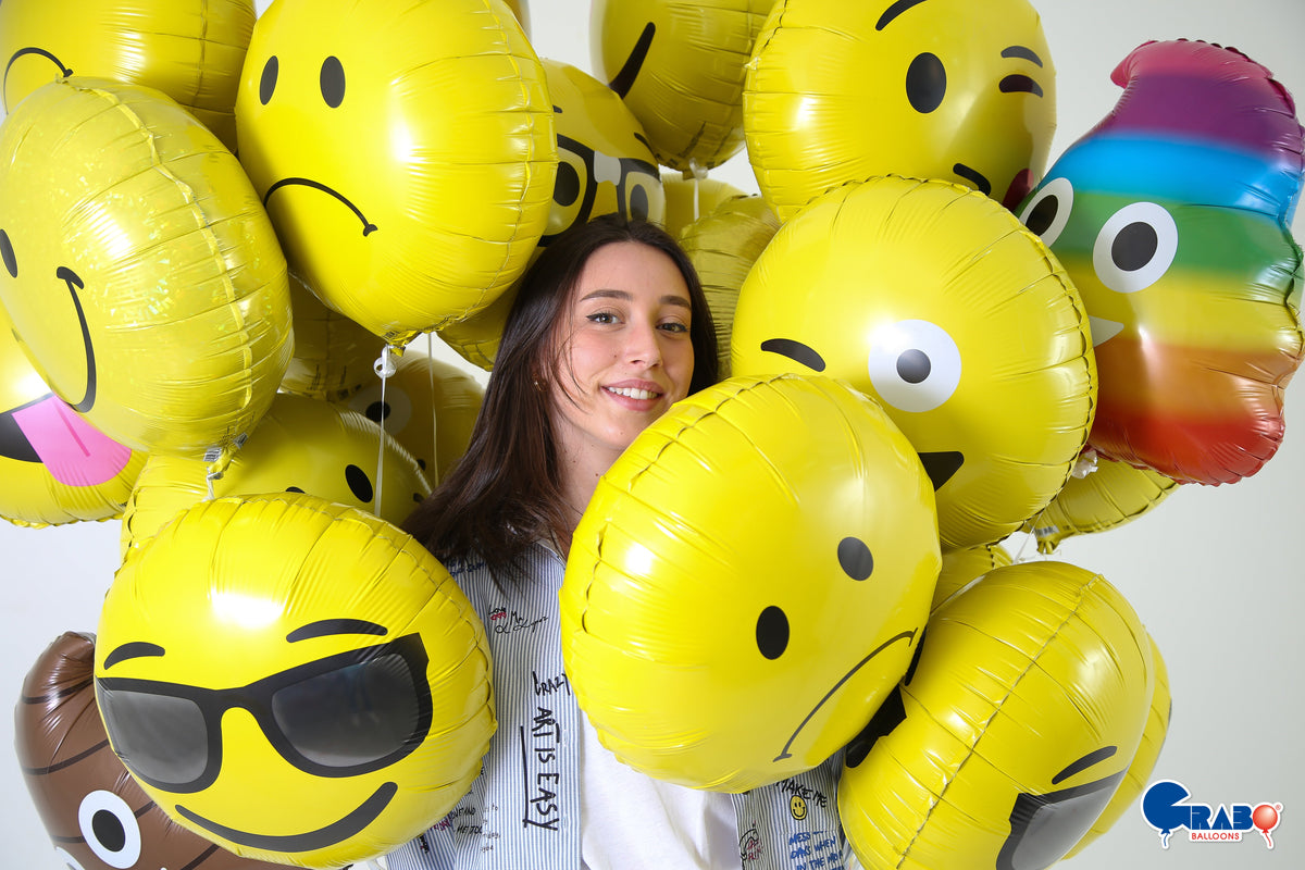 18"/Ø46cm Folienballon "Emoji Sonnenbrille"