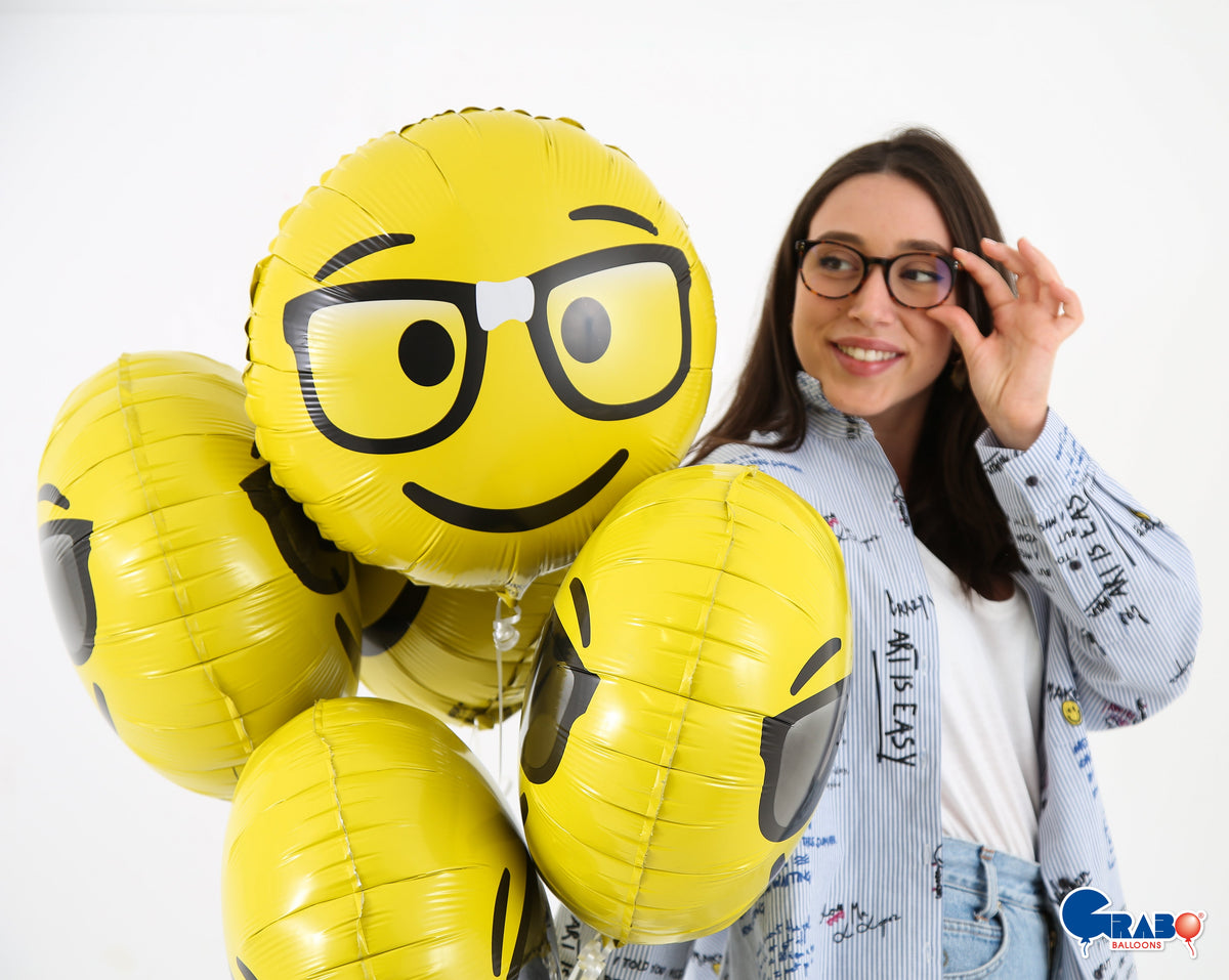 18"/Ø46cm Folienballon "Emoji Sonnenbrille"