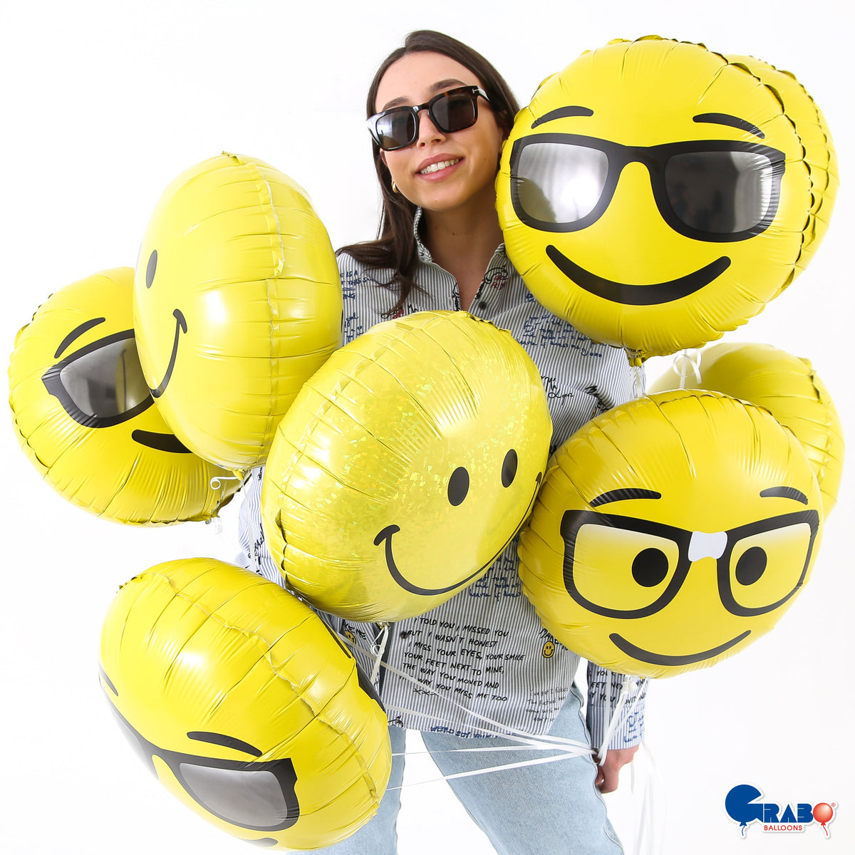 18"/Ø46cm Folienballon "Emoji Wacky"