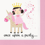 Prinzessin & Einhorn Servietten 16Stk./33x33cm
