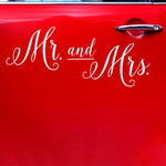 Autoaufkleber Mr and Mrs 33x45cm