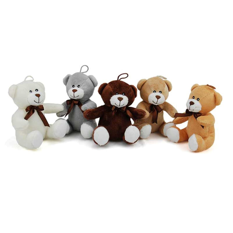 Plüsch Bär mit Schleife ca.14cm 5-fach sort.