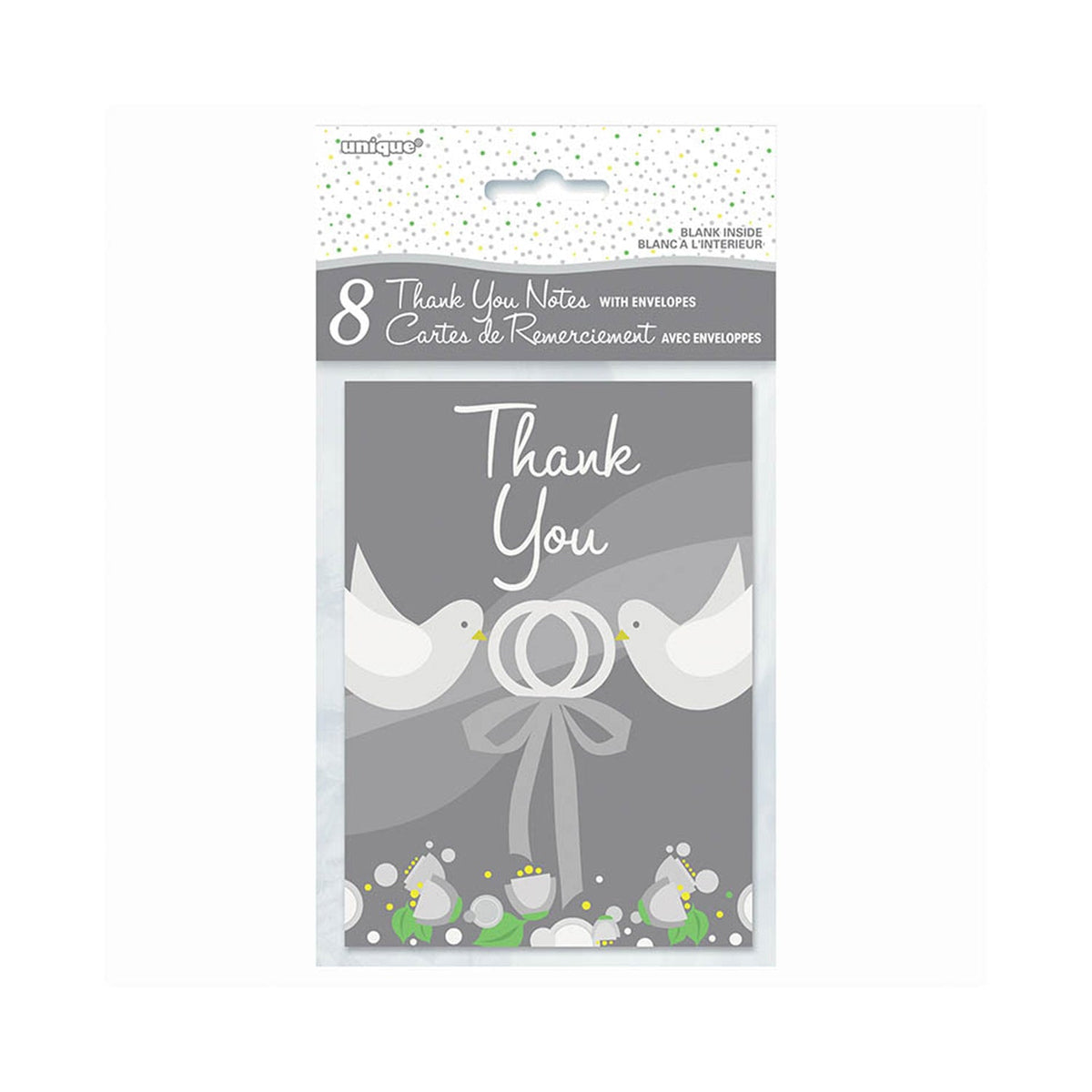 Karten Thank You 8St Silver Wedding