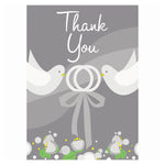 Karten Thank You 8St Silver Wedding