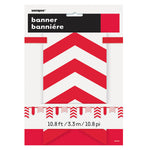Banner DOTS & STRIPES & Chevron rot