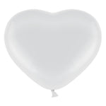 25 Stk. Herz Luftballon Ø 28cm | Weiß