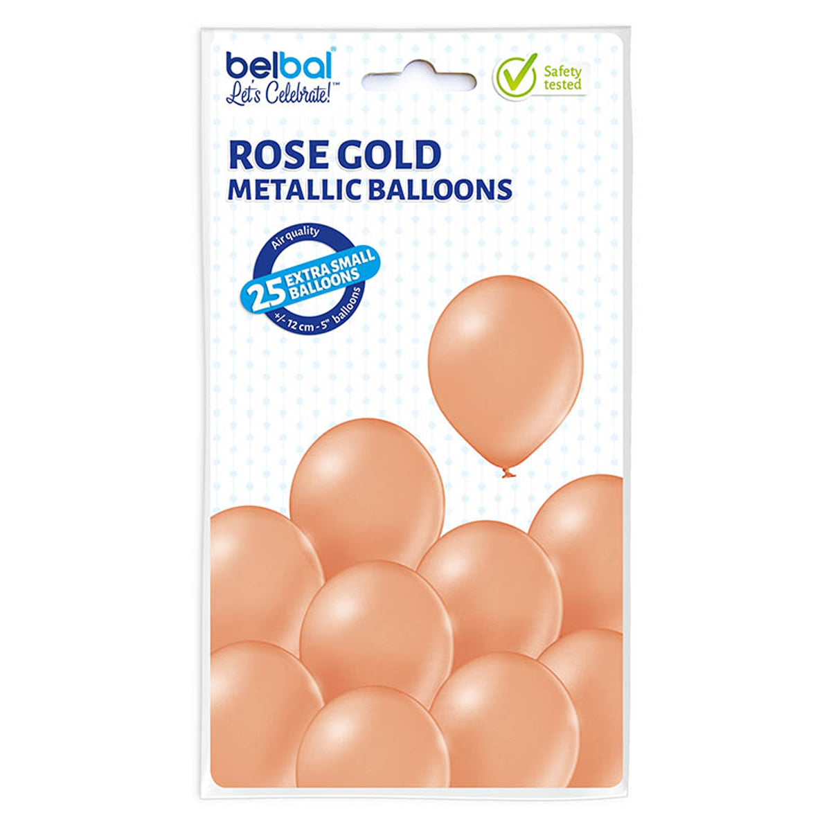 25 Stk. Luftballon Uni Metallic Ø 12cm | Rosegold