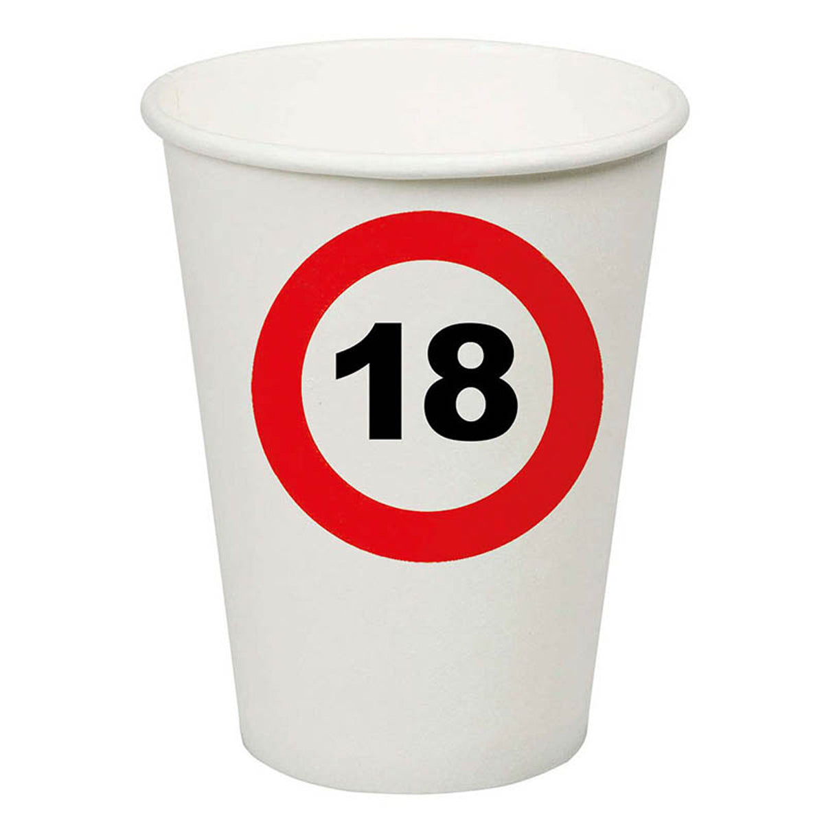 Pappbecher Verkehrsschild #18 | 250ml/8Stk.