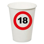 Pappbecher Verkehrsschild #18 | 250ml/8Stk.