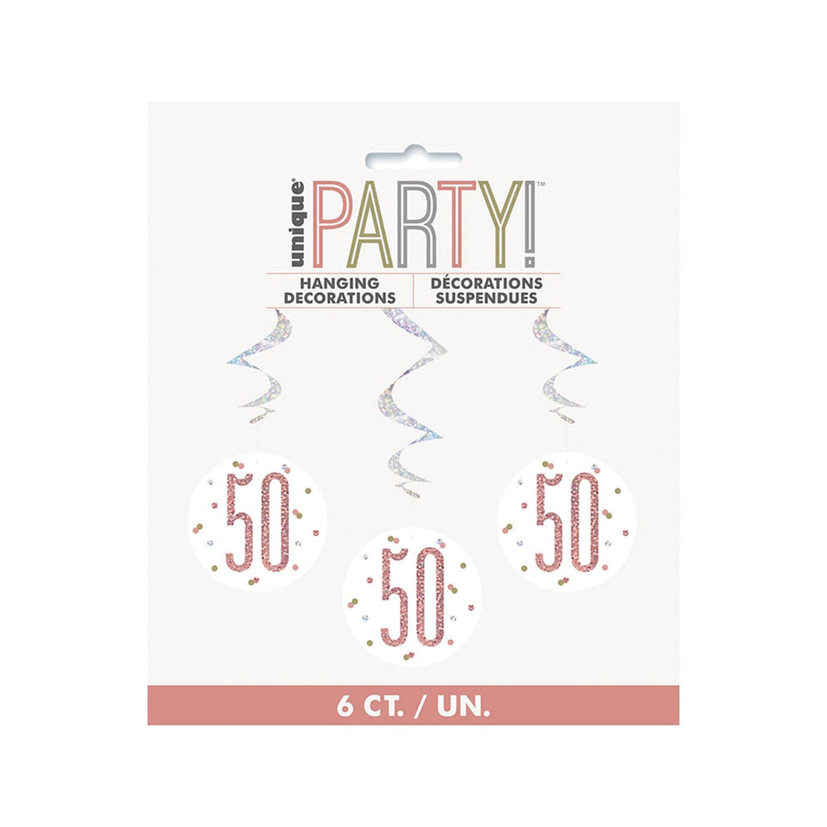 Hängedeko Swirl HB Glitz 6Stk./81cm Rosegold #50 Namma Markt