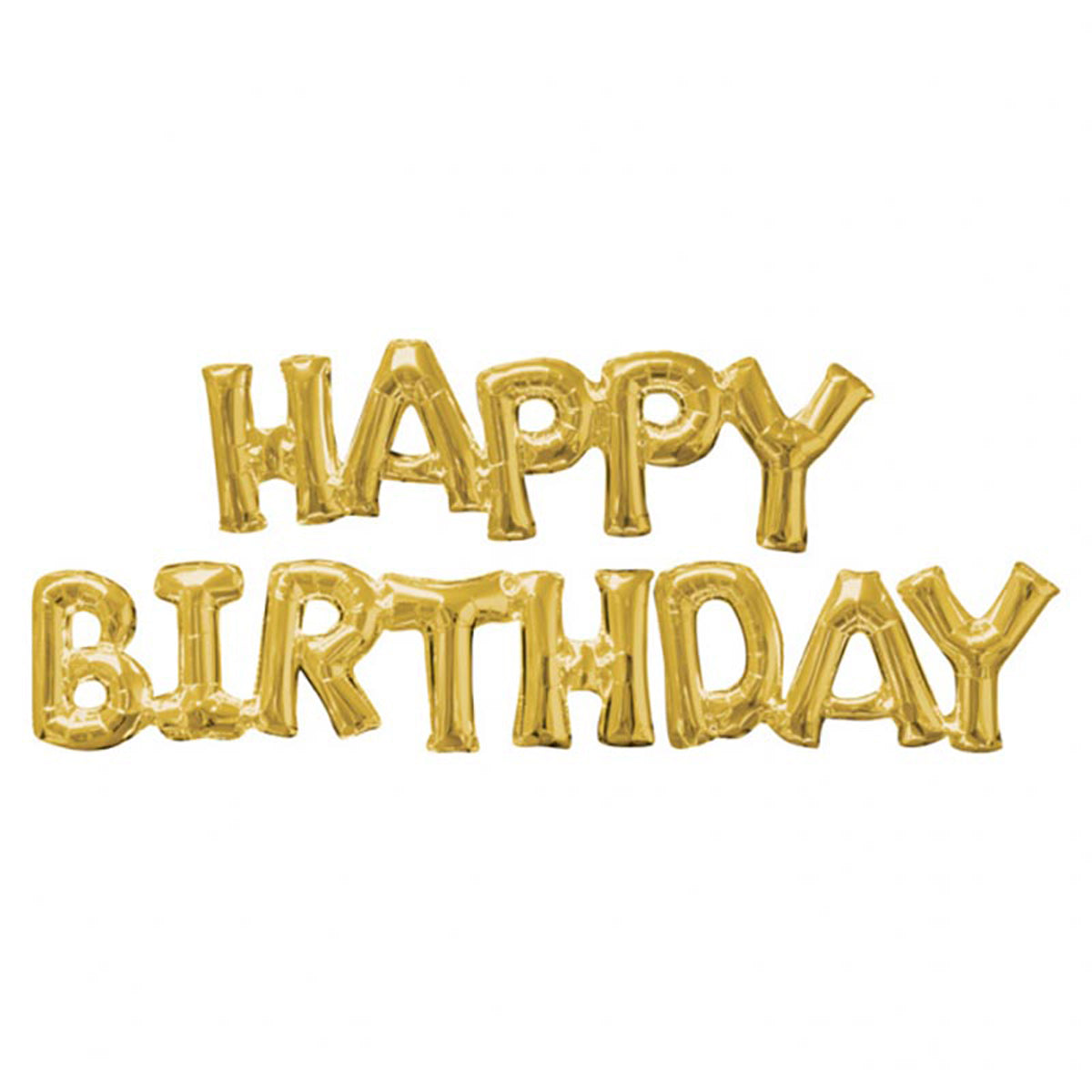 Ballongirlande  "HAPPY BIRTHDAY" | 190 x 25 cm, Gold