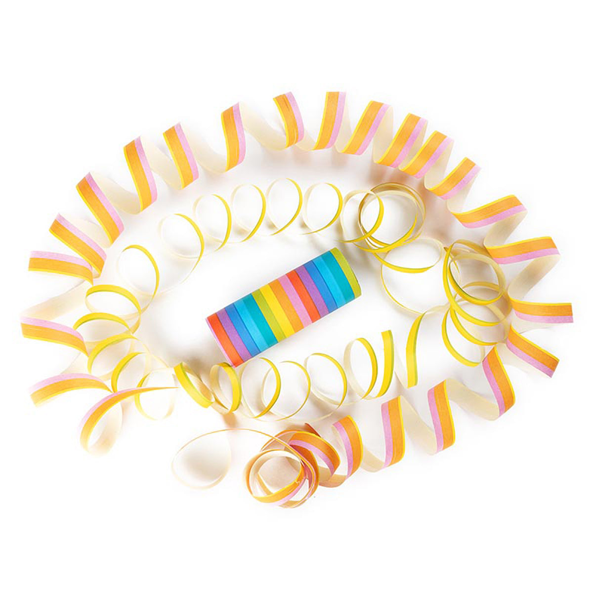 Luftschlangen "Regenbogen" | 4m / 4 Rollen