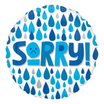 18"/Ø45cm Folienballon "Sorry" Regentropfen