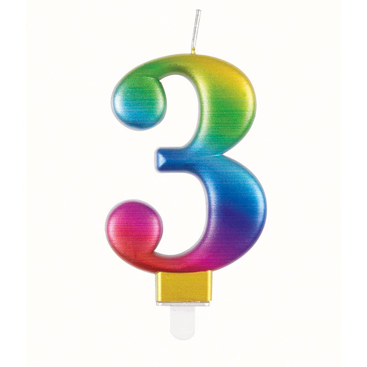 Zahlenkerze Regenbogen #3
