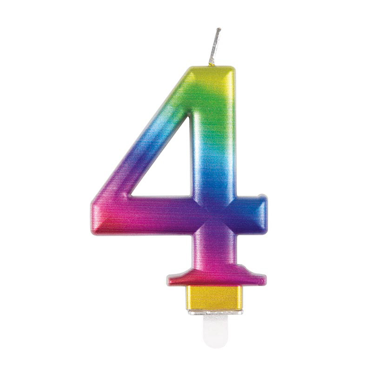 Zahlenkerze Regenbogen #4