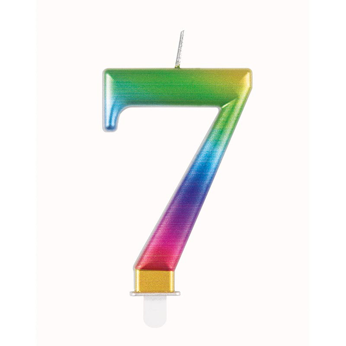 Zahlenkerze Regenbogen #7