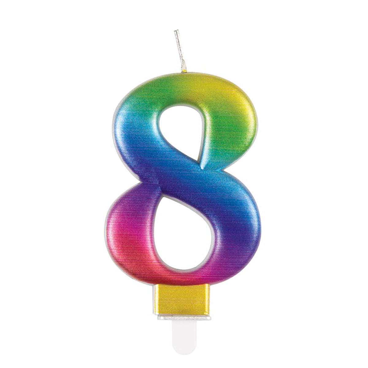 Zahlenkerze Regenbogen #8